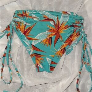 Tropical High-Waisted Bikini Bottom